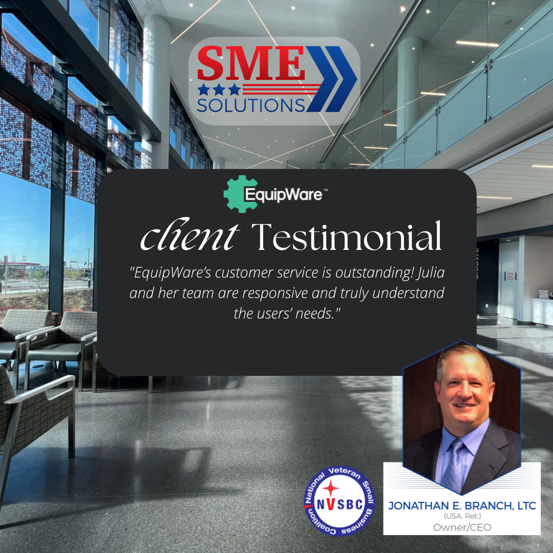 EquipWareTM Client Testimonial - SME Jonathan Branch